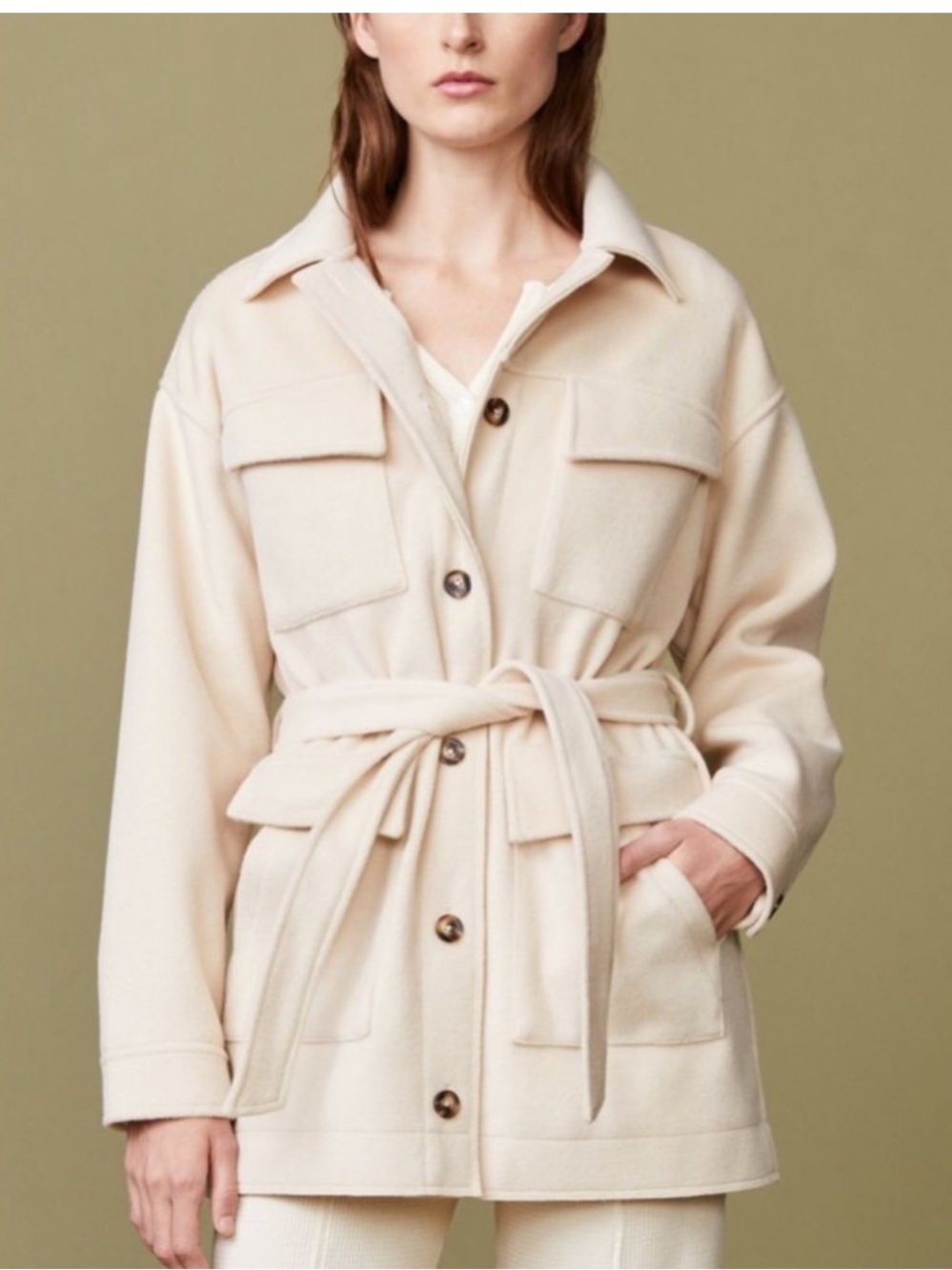 Monrow Cream Safari Jacket